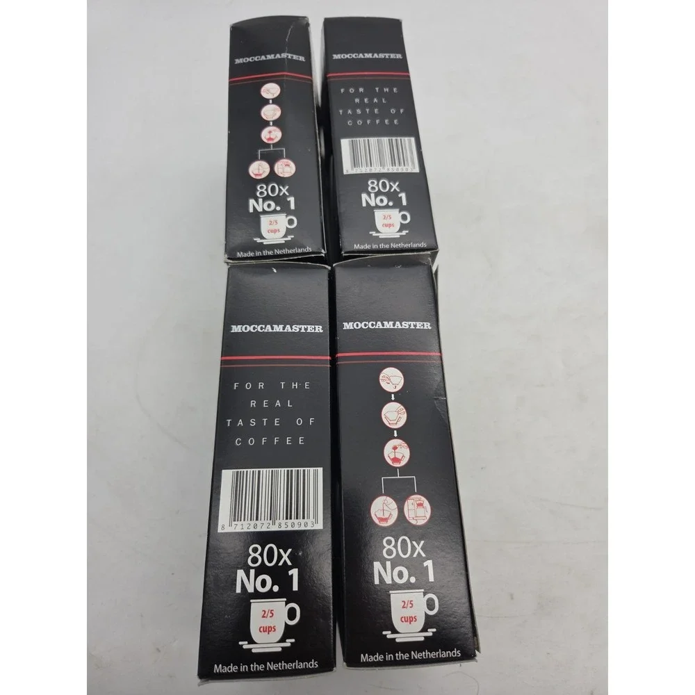 Moccamaster #1 Cup-One Filters White Paper 80-Count Boxes 4 Boixes - NEW